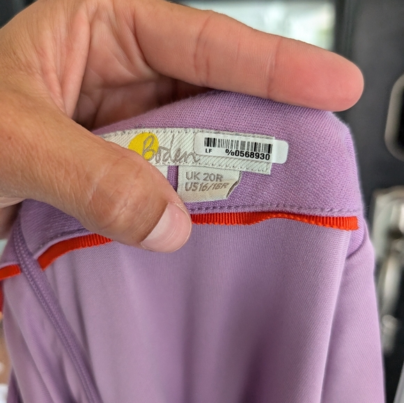 Boden Womens 16 Purple Navy Blue Colorblock Fit & Flare Ivy Ponte Midi Dress - Picture 6 of 7